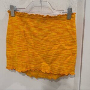 Tiger Mist Yellow-Orange Mini Skirt